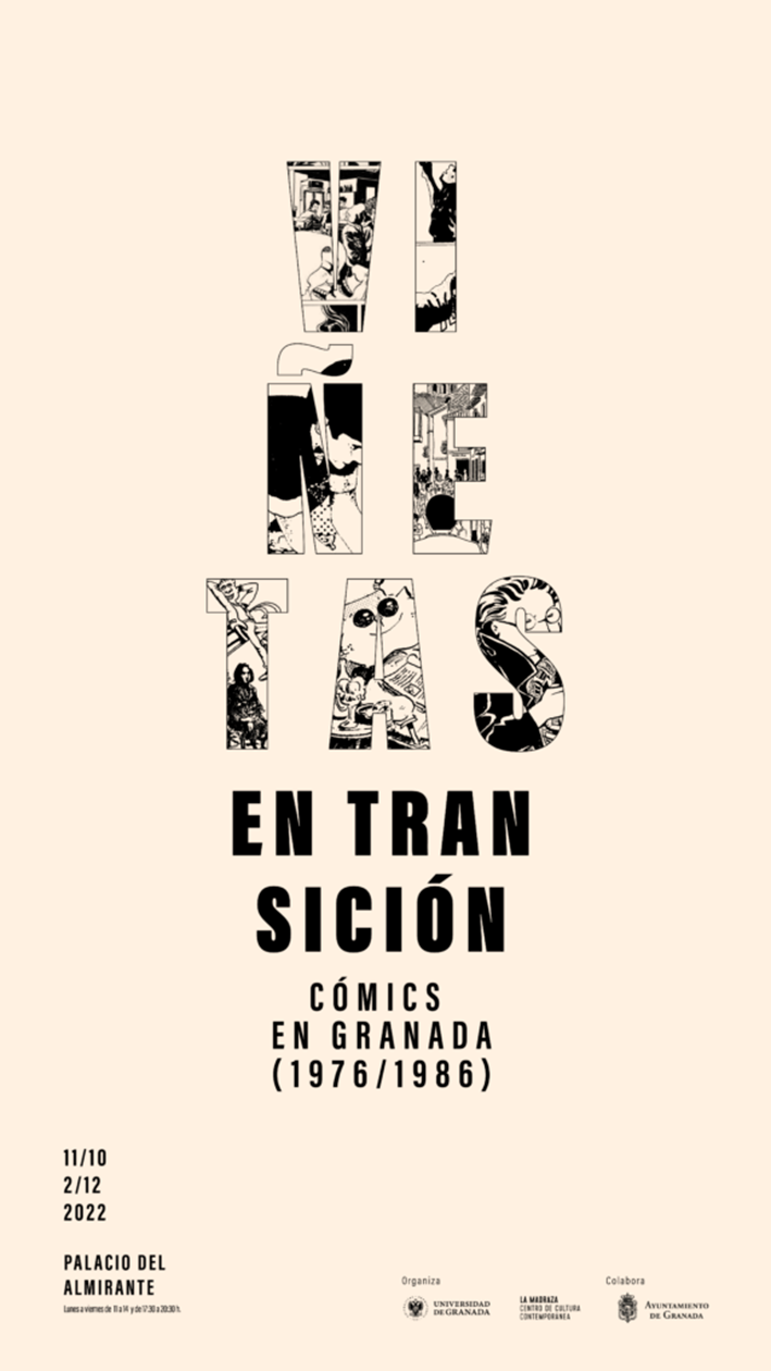 Cartel de la exposición “Viñetas en Transición”
